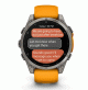 fēnix 8 – 47 mm, AMOLED - Sapphire, Titanium with Spark Orange/Graphite Silicone Band - 010-02904-11 - Garmin